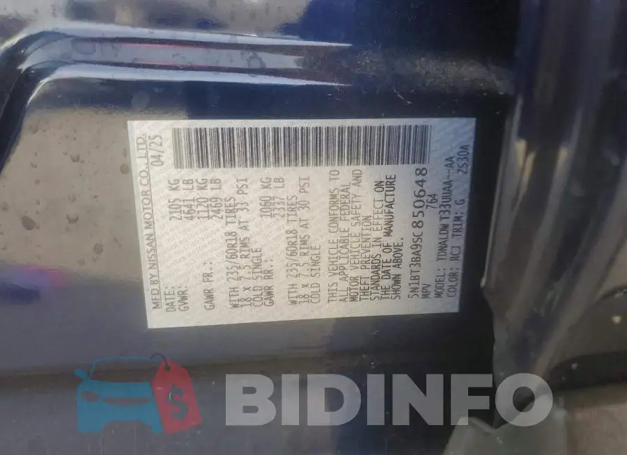 5N1BT3BA9SC850648 Photo# 12