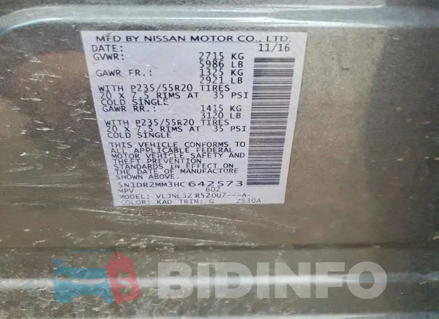 5N1DR2MM3HC642573 Photo# 13