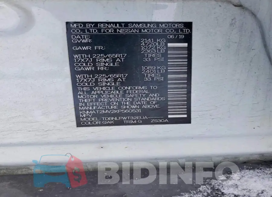 KNMAT2MV2KP560531 Photo# 13