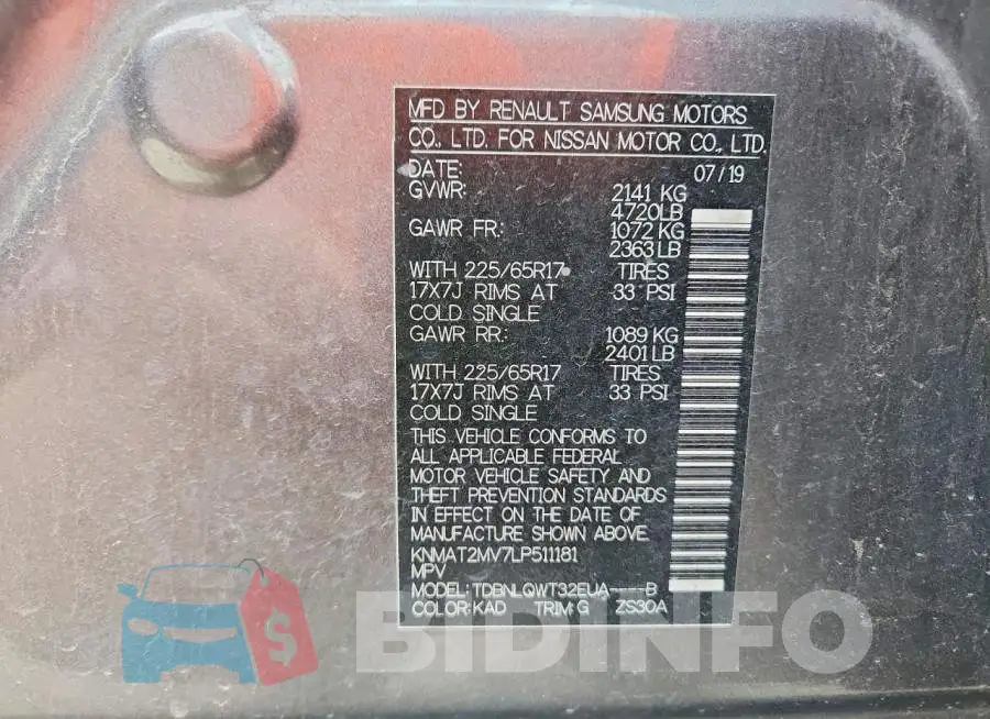 KNMAT2MV7LP511181 Photo# 13