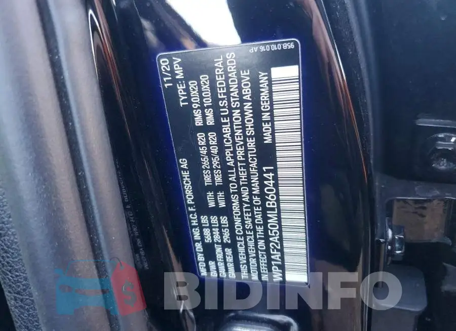 WP1AF2A50MLB60441 Photo# 13