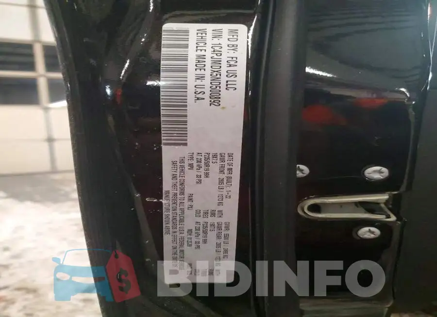1C4PJMDX5ND500892 Photo# 14