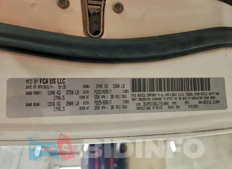 3C4PDCAB6JT510801 Photo# 13