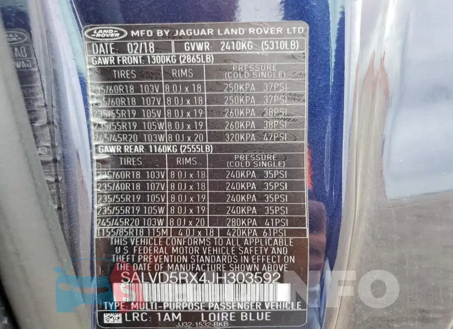 SALVD5RX4JH303592 Photo# 12