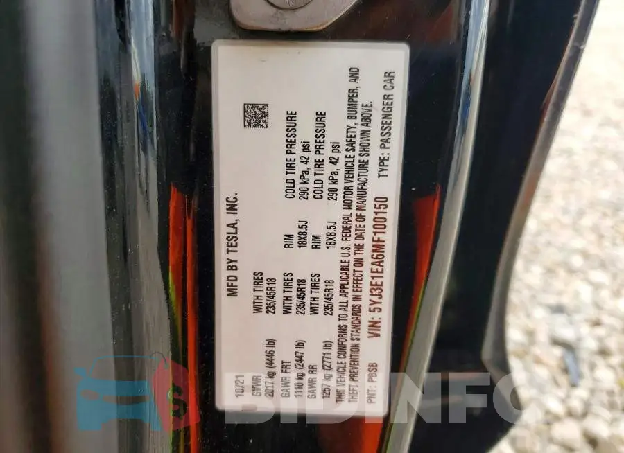 5YJ3E1EA6MF100150 Photo# 12