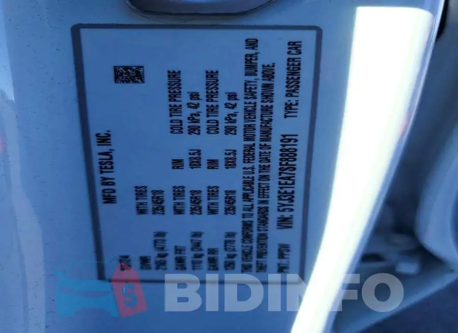 5YJ3E1EA7SF888191 Photo# 12