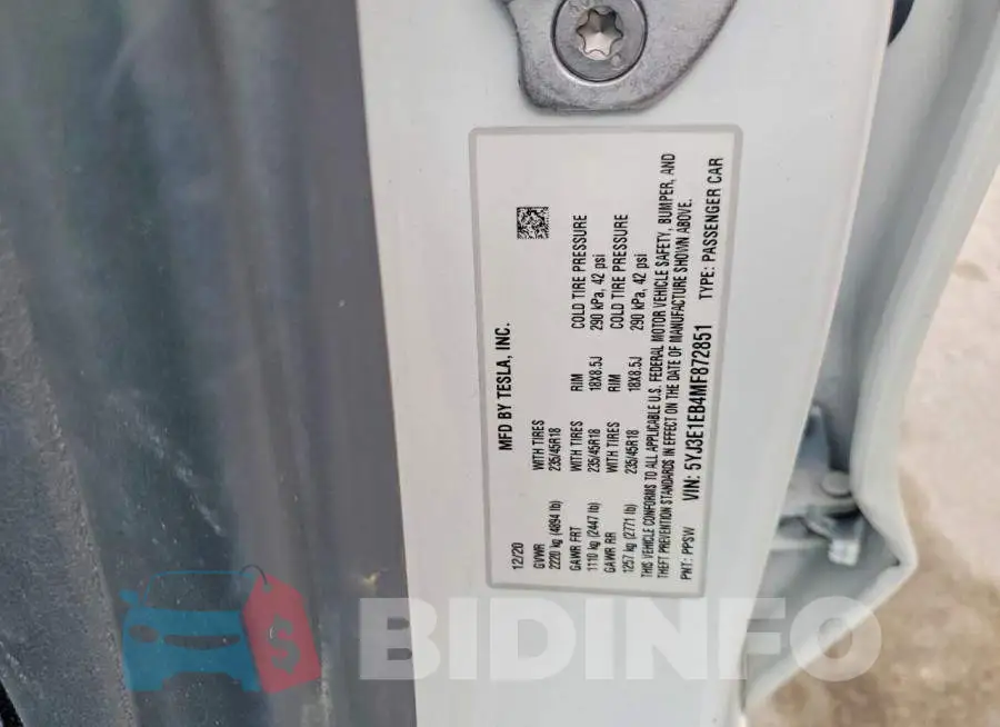 5YJ3E1EB4MF872851 Photo# 12