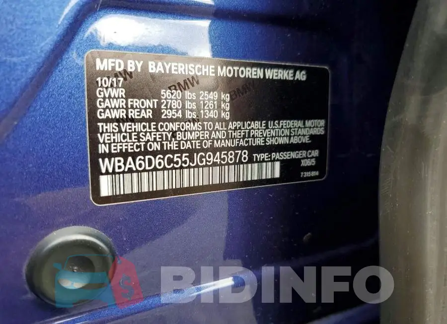 WBA6D6C55JG945878 Photo# 12