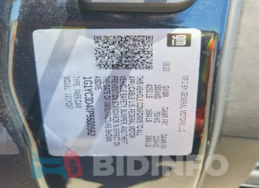1G1YC3D40P5500562 Photo# 13