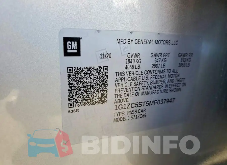 1G1ZC5ST5MF037947 Photo# 12
