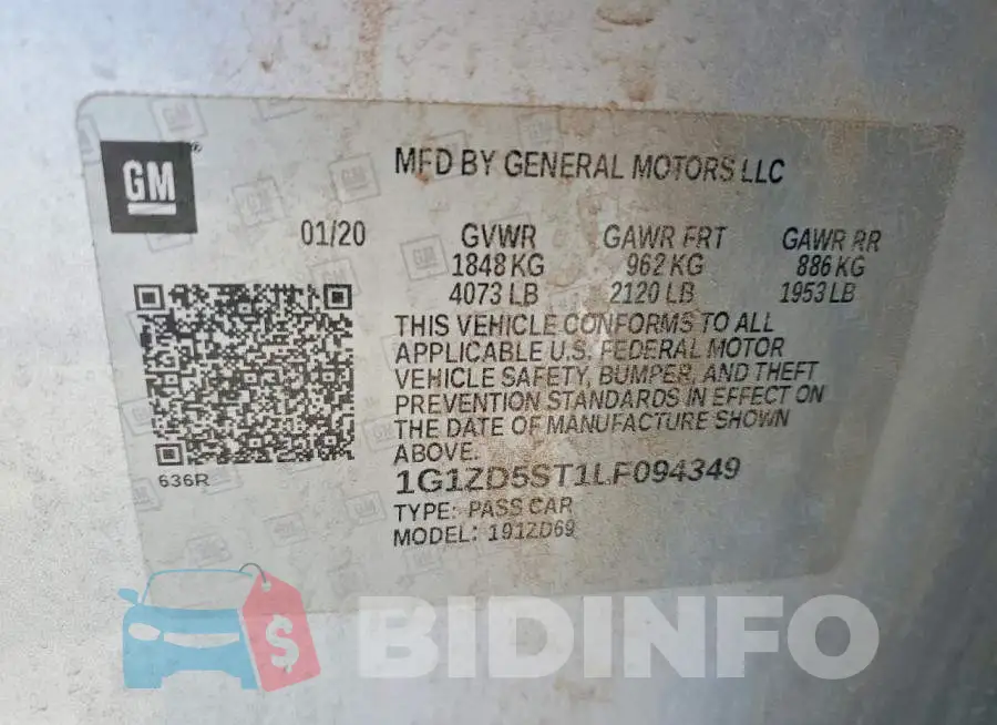 1G1ZD5ST1LF094349 Photo# 12