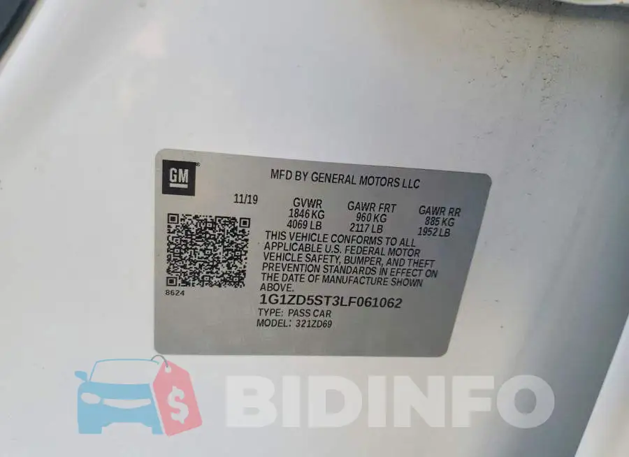 1G1ZD5ST3LF061062 Photo# 12