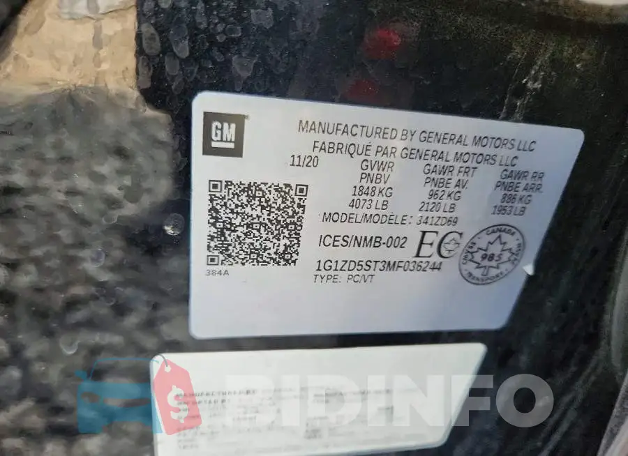 1G1ZD5ST3MF036244 Photo# 12