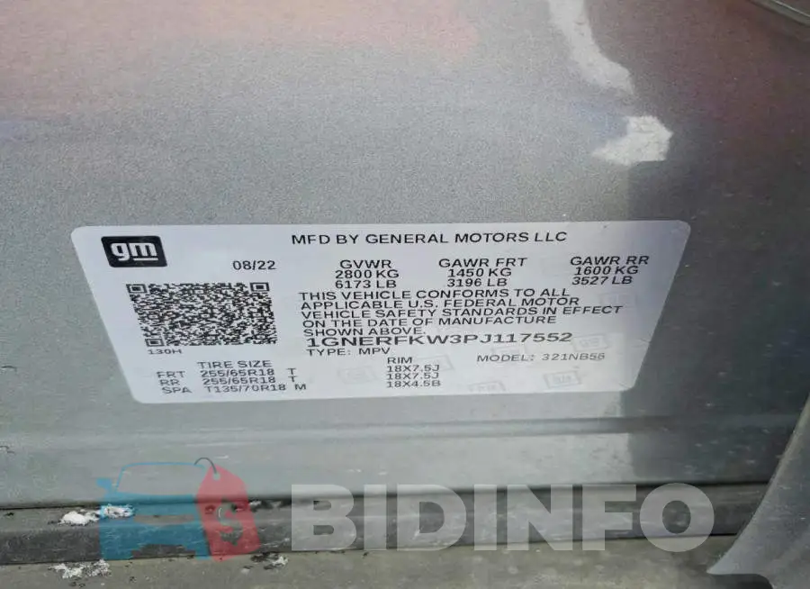 1GNERFKW3PJ117552 Photo# 13