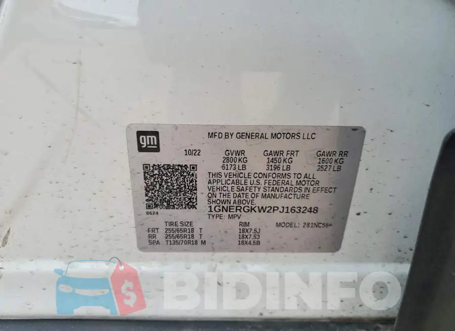 1GNERGKW2PJ163248 Photo# 13