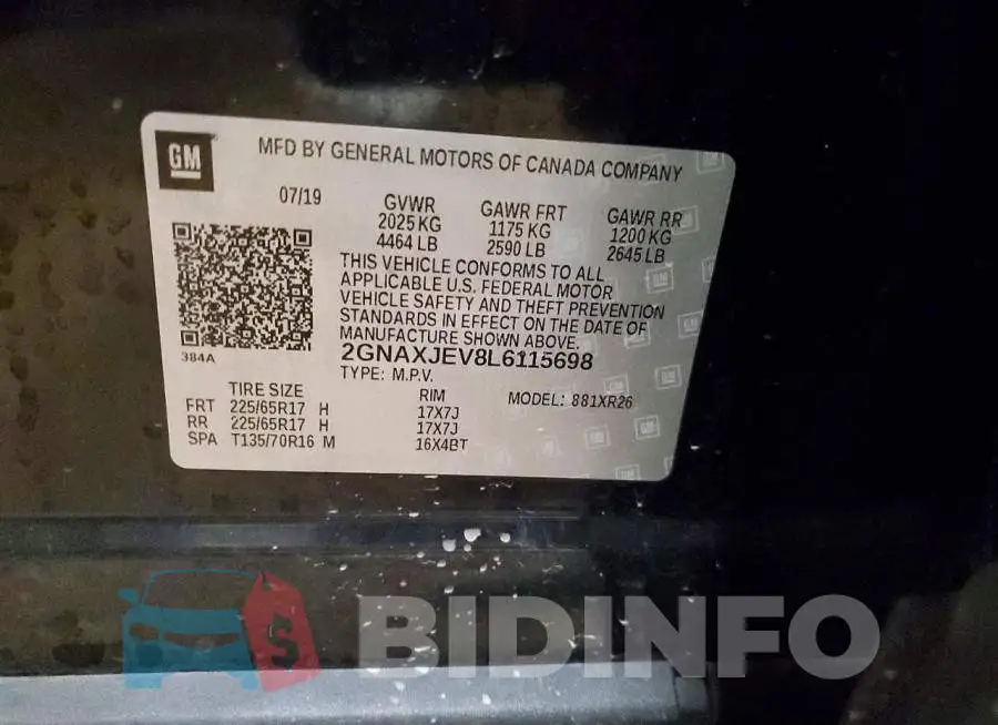 2GNAXJEV8L6115698 Photo# 13