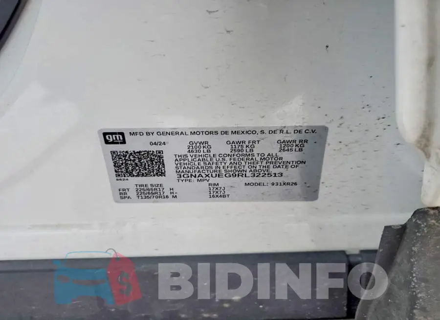 3GNAXUEG9RL322513 Photo# 13