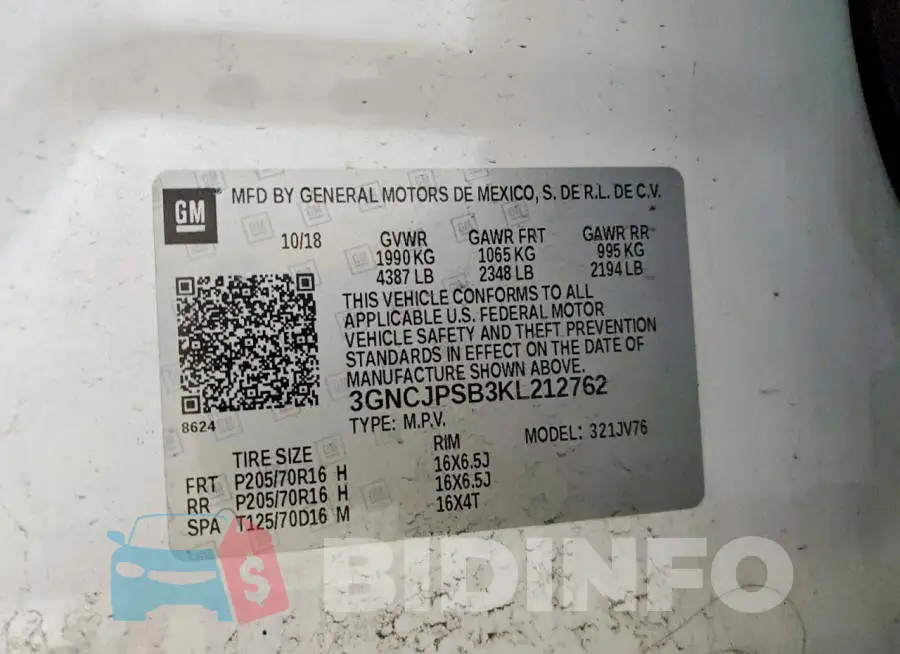3GNCJPSB3KL212762 Photo# 14