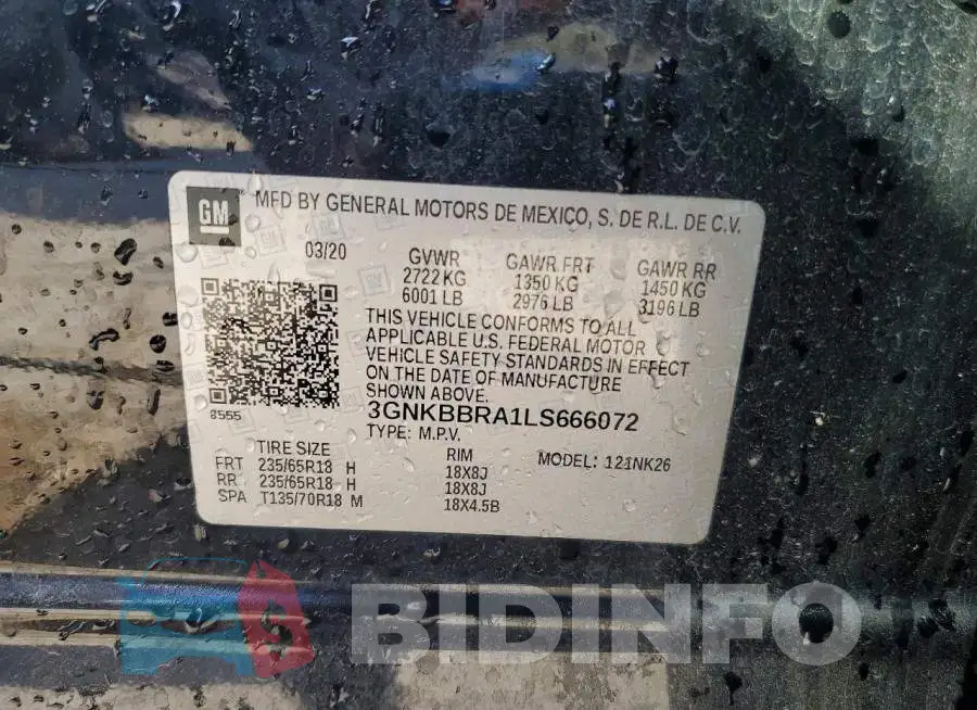 3GNKBBRA1LS666072 Photo# 12