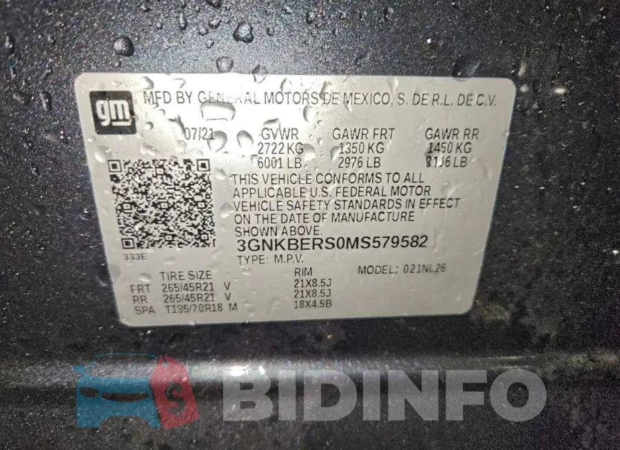 3GNKBERS0MS579582 Photo# 14