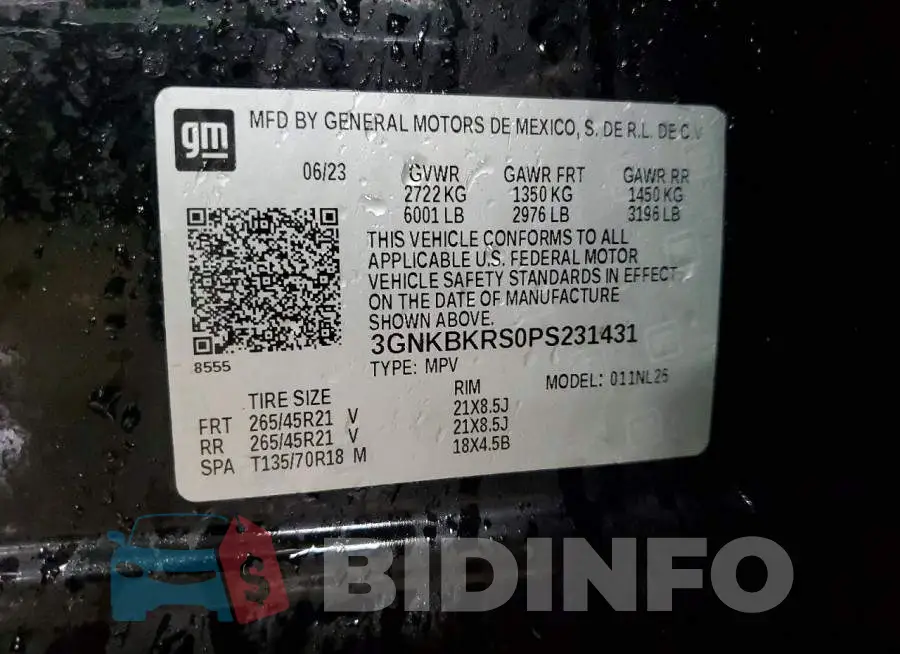 3GNKBKRS0PS231431 Photo# 12