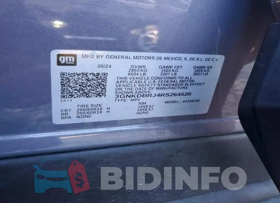 3GNKDBRJ4RS264520 Photo# 14