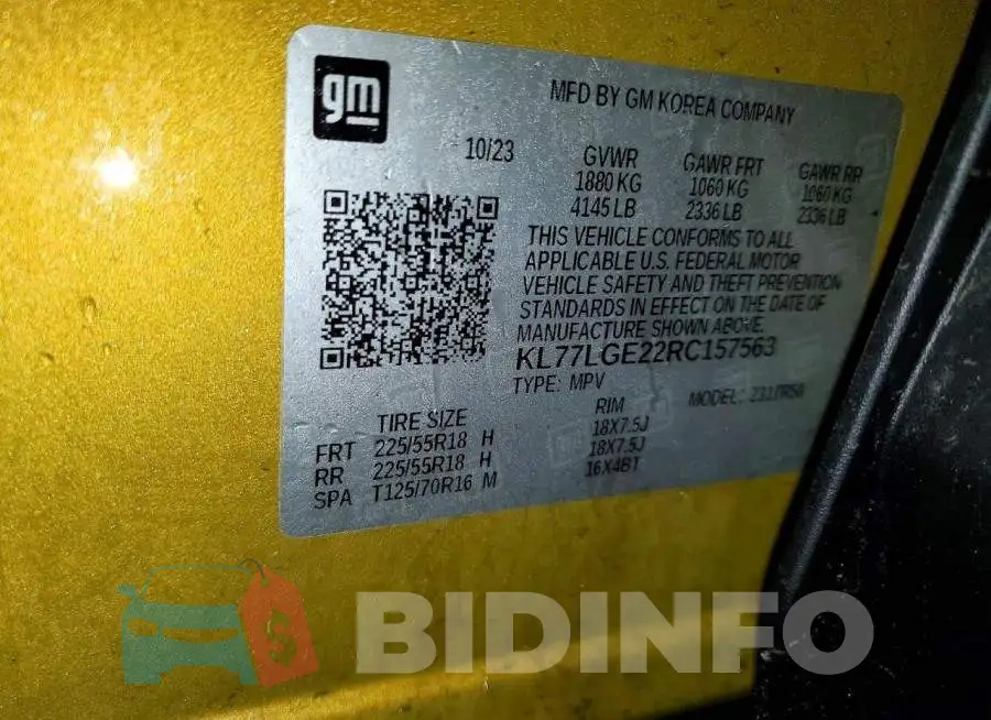 KL77LGE22RC157563 Photo# 14