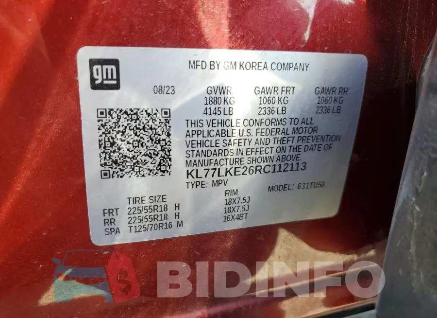 KL77LKE26RC112113 Photo# 13