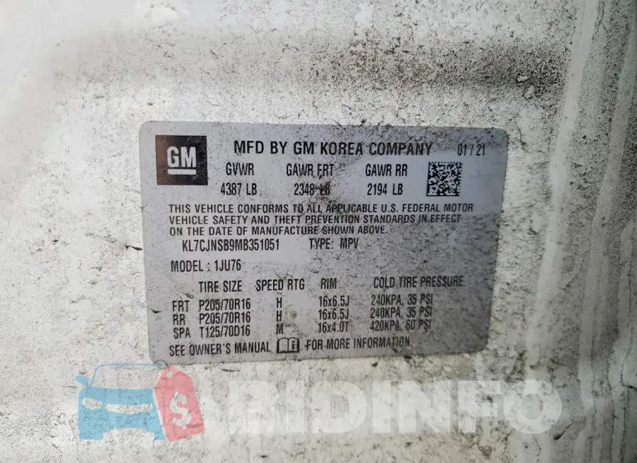 KL7CJNSB9MB351051 Photo# 13