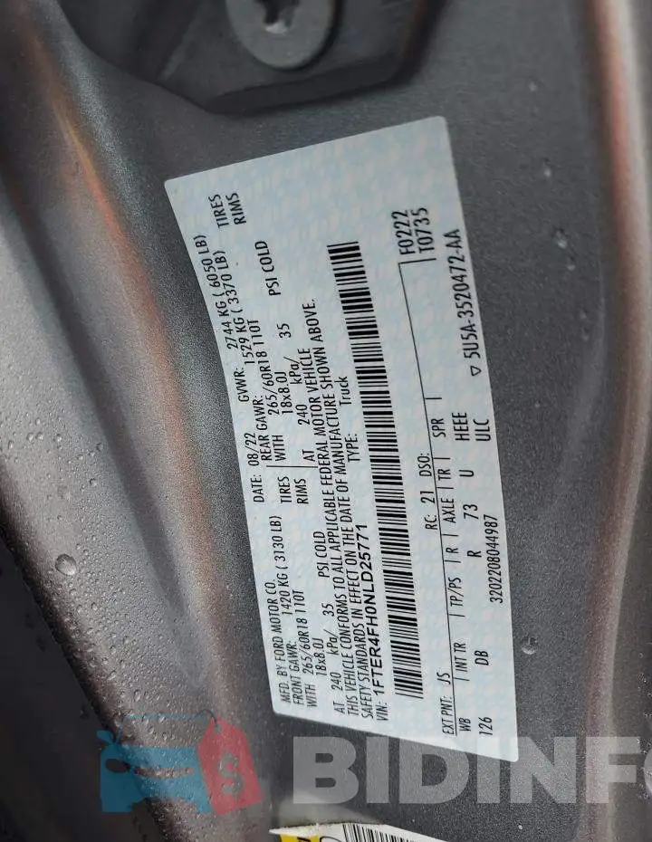 1FTER4FH0NLD25771 Photo# 13