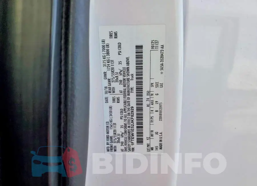 1FTEW1E52JKF82929 Photo# 12