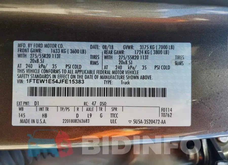 1FTEW1E54JFE15383 Photo# 12