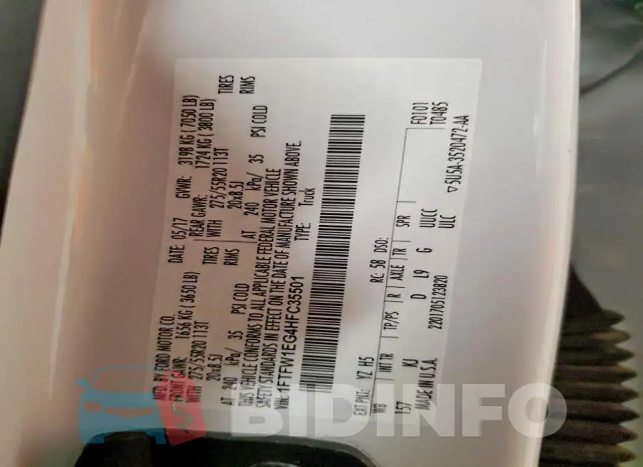 1FTFW1EG4HFC35501 Photo# 12