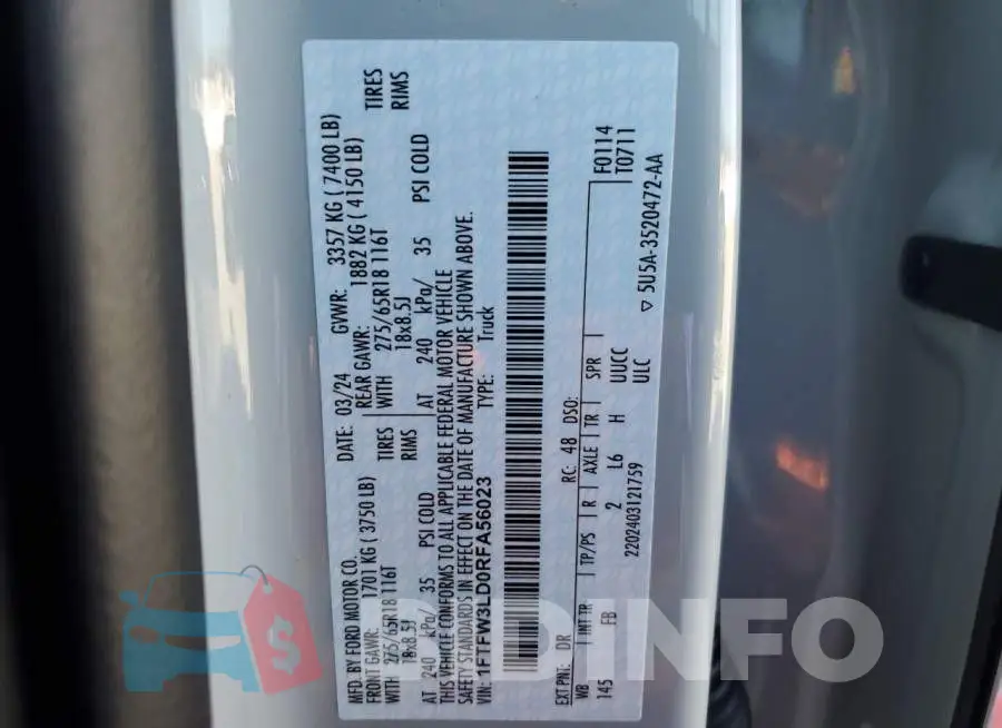 1FTFW3LD0RFA56023 Photo# 12