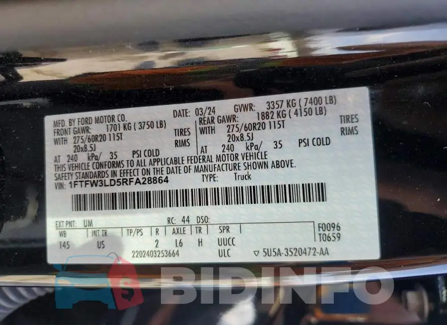 1FTFW3LD5RFA28864 Photo# 12