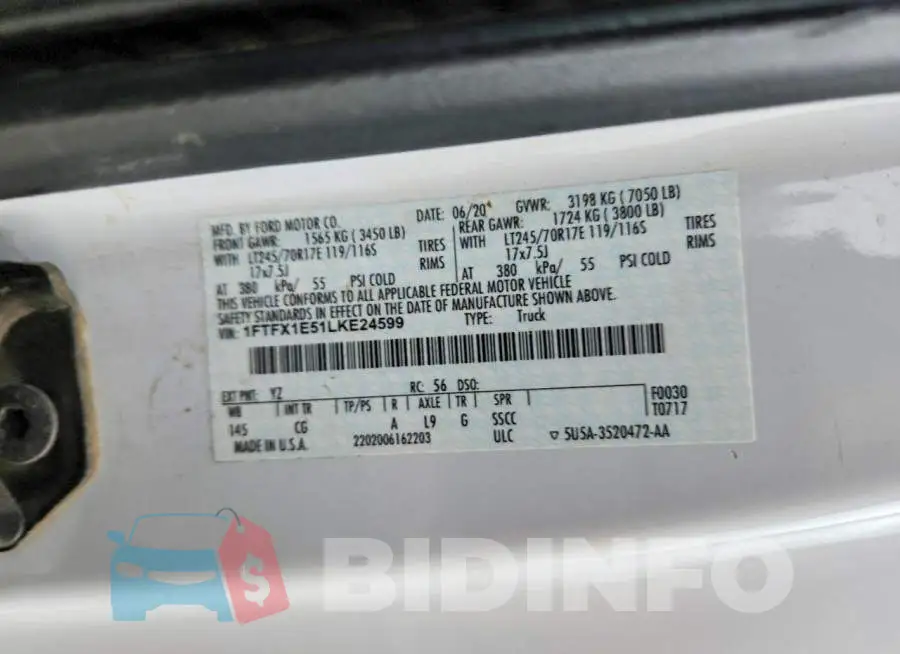 1FTFX1E51LKE24599 Photo# 12