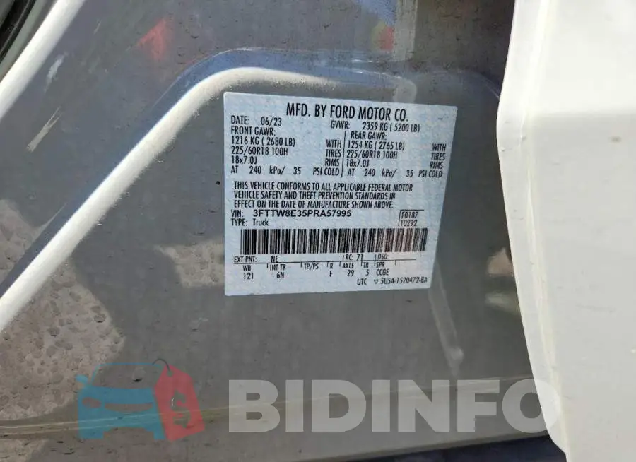 3FTTW8E35PRA57995 Photo# 12