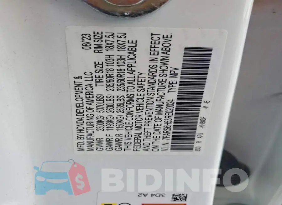 7FARS6H53RE020024 Photo# 13