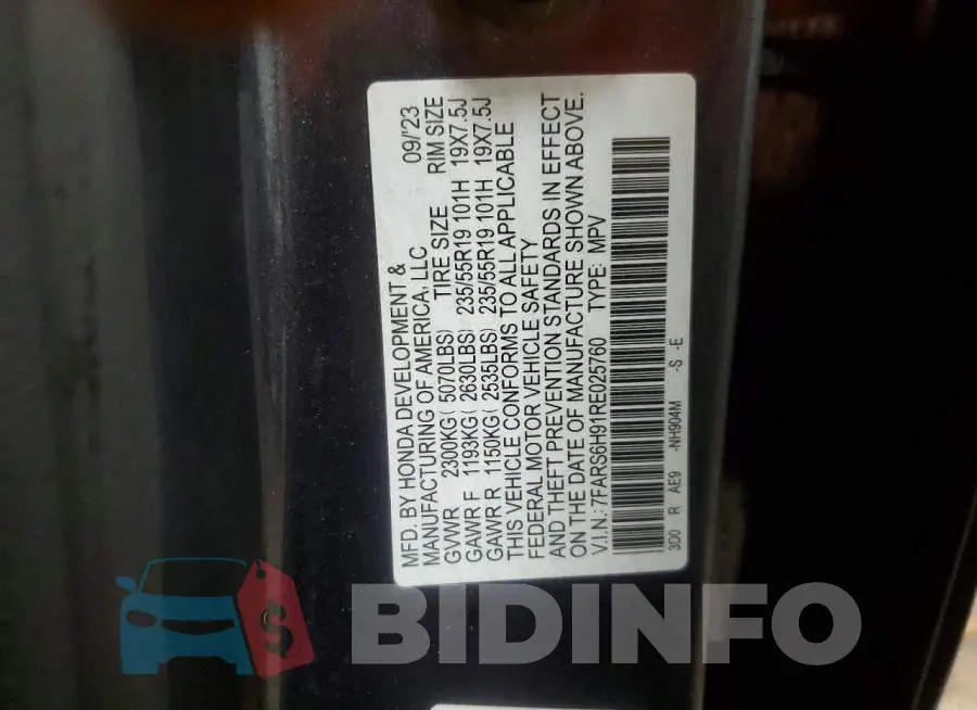 7FARS6H91RE025760 Photo# 13