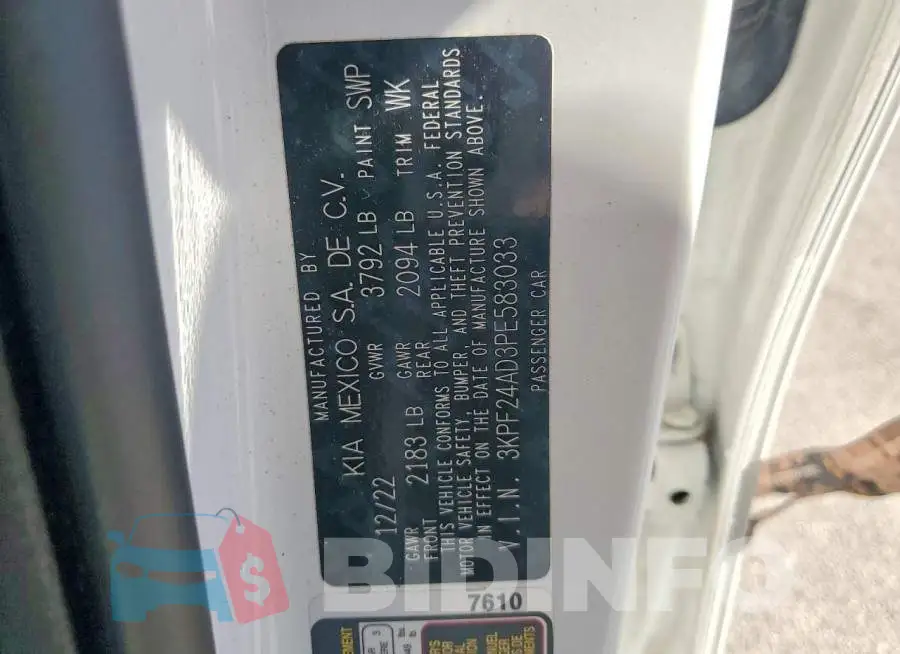 3KPF24AD3PE583033 Photo# 12