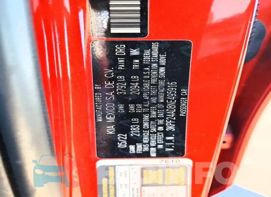 3KPF24AD8NE495916 Photo# 12