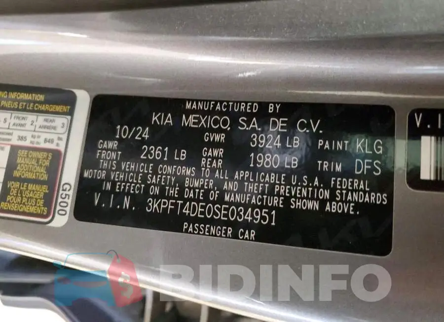 3KPFT4DE0SE034951 Photo# 13