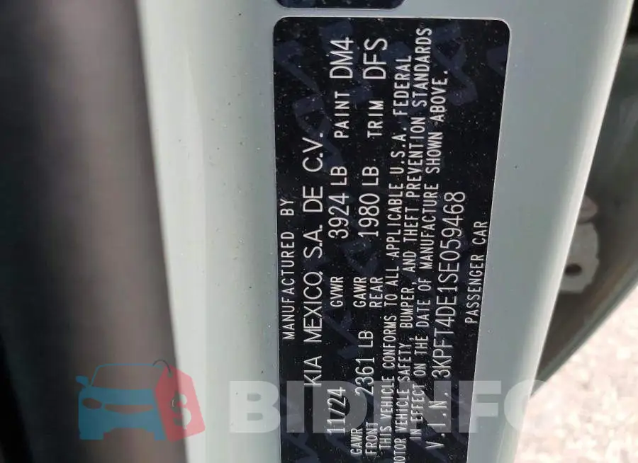 3KPFT4DE1SE059468 Photo# 12