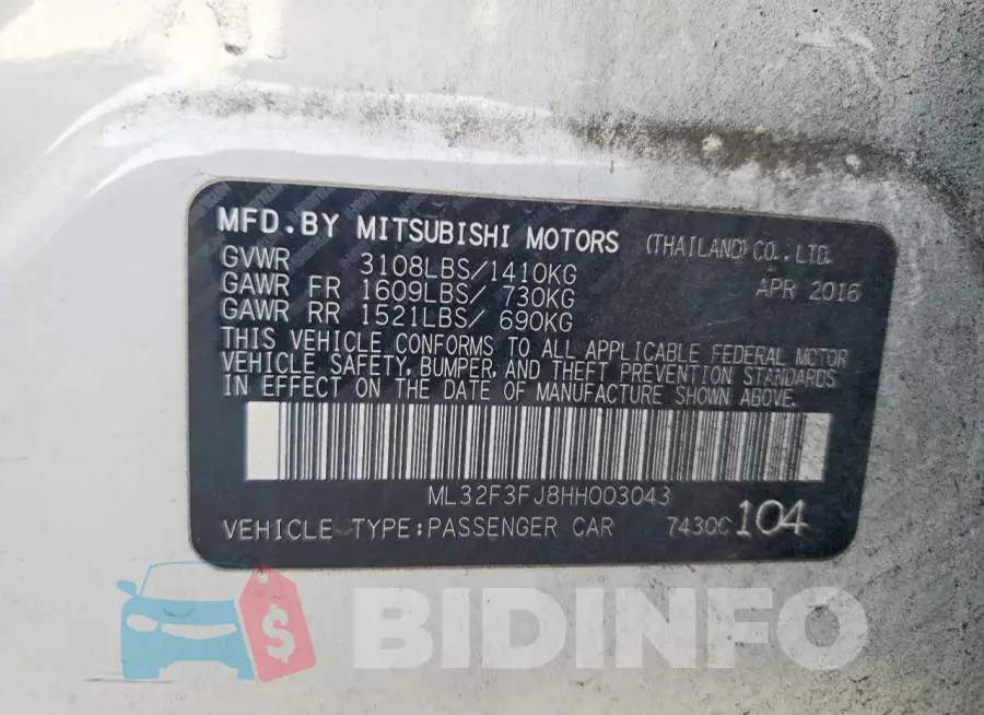 ML32F3FJ8HH003043 Photo# 11