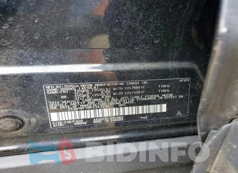 2T3W1RFV8PC241536 Photo# 12