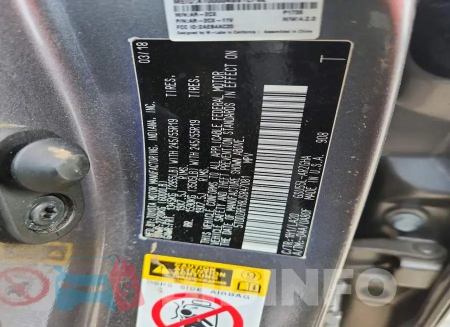 5TDDZRFH8JS847081 Photo# 13