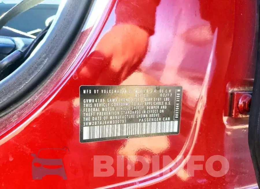3VW2B7AJ6HM330797 Photo# 12