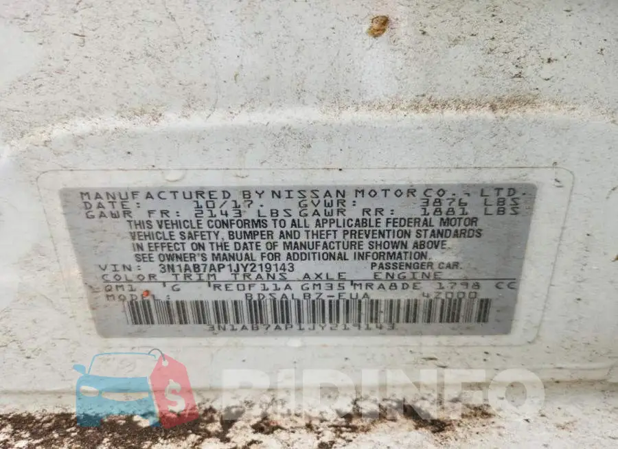 3N1AB7AP1JY219143 Photo# 12