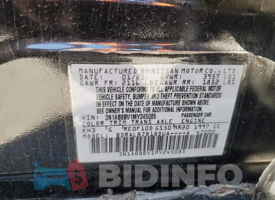 3N1AB8BV1MY245085 Photo# 12