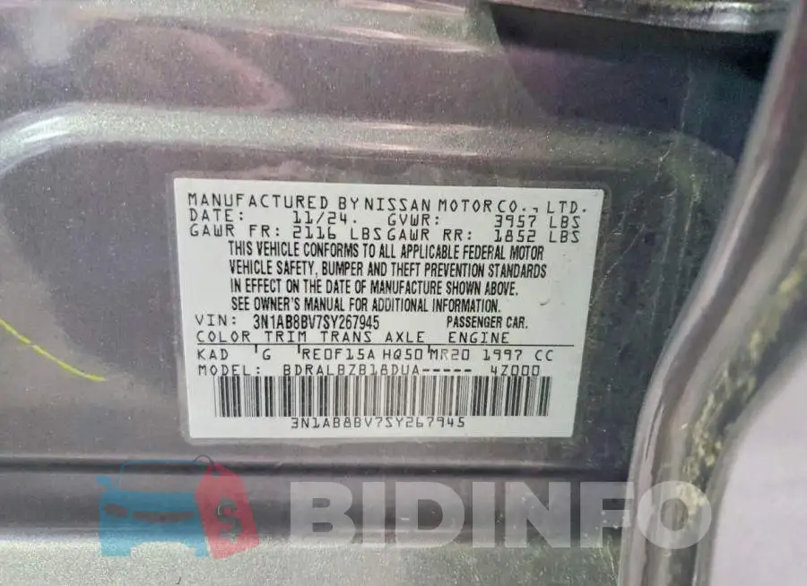 3N1AB8BV7SY267945 Photo# 13